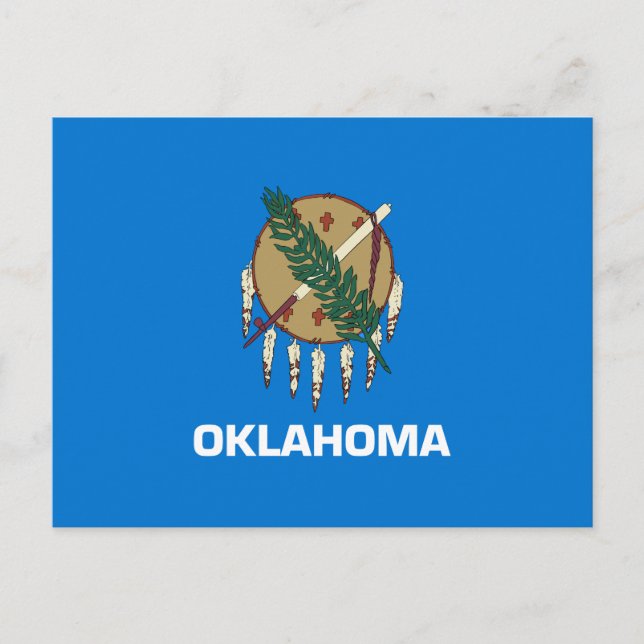 Statlig flagga i Oklahoma Vykort (Framsida)