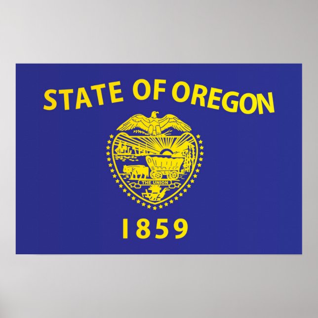 Statlig flagga i Oregon, Förenta staterna Poster (Framsidan)