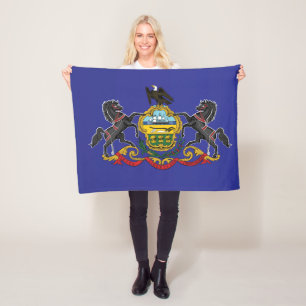Statlig flagga i Pennsylvania, Förenta staterna Fleecefilt