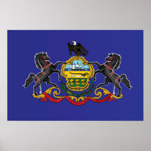 Statlig flagga i Pennsylvania, Förenta staterna Poster