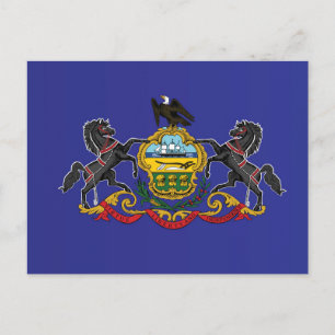 Statlig flagga i Pennsylvania, Förenta staterna Vykort
