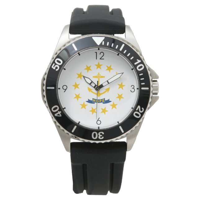 STATLIG FLAGGA i RHODE ISLAND Armbandsur (Framsida)