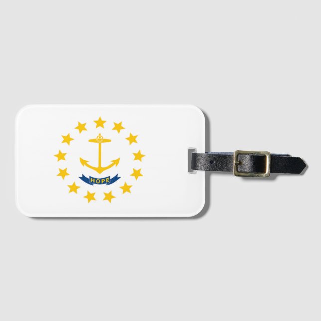 Statlig flagga i Rhode island, Förenta staterna Bagagebricka (Framsida horisontal)