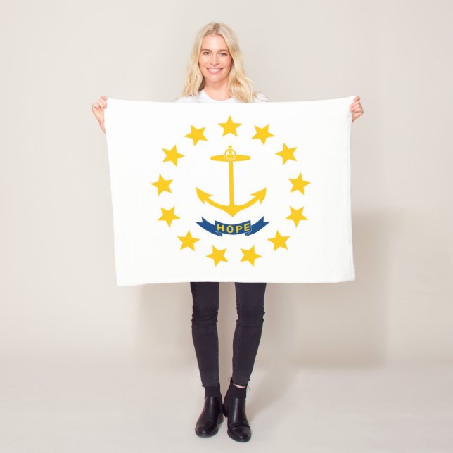 Statlig flagga i Rhode island, Förenta staterna Fleecefilt (På plats)