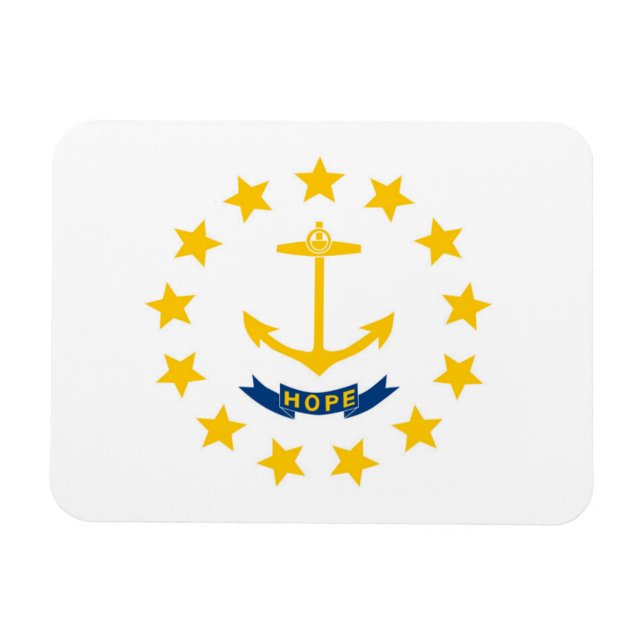 Statlig flagga i Rhode island, Förenta staterna Magnet (Horisontell)