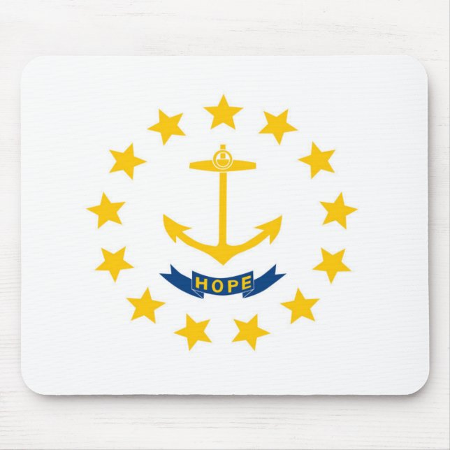 Statlig flagga i Rhode island, Förenta staterna Musmatta (Framsidan)
