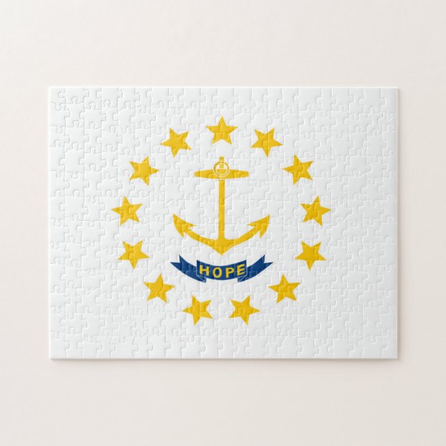 Statlig flagga i Rhode island, Förenta staterna Pussel (Horisontell)
