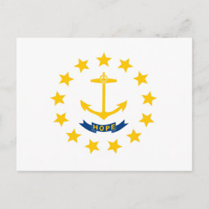 statlig flagga i Rhode island, Förenta staterna Vykort