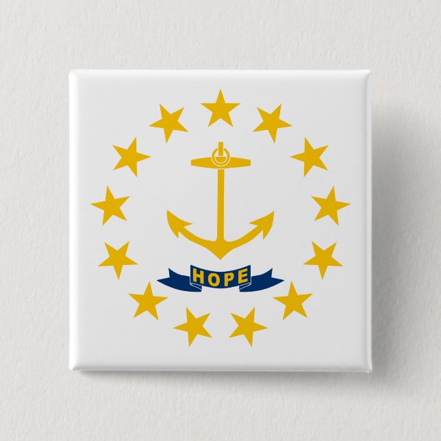 STATLIG FLAGGA i RHODE ISLAND Knapp (Framsida)