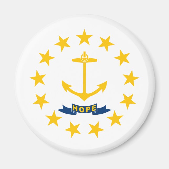 STATLIG FLAGGA i RHODE ISLAND Magnet (Framsidan)