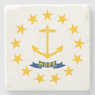 STATLIG FLAGGA i RHODE ISLAND Stenunderlägg