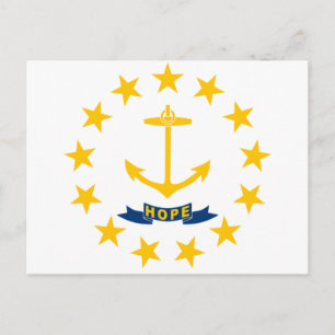 STATLIG FLAGGA i RHODE ISLAND Vykort