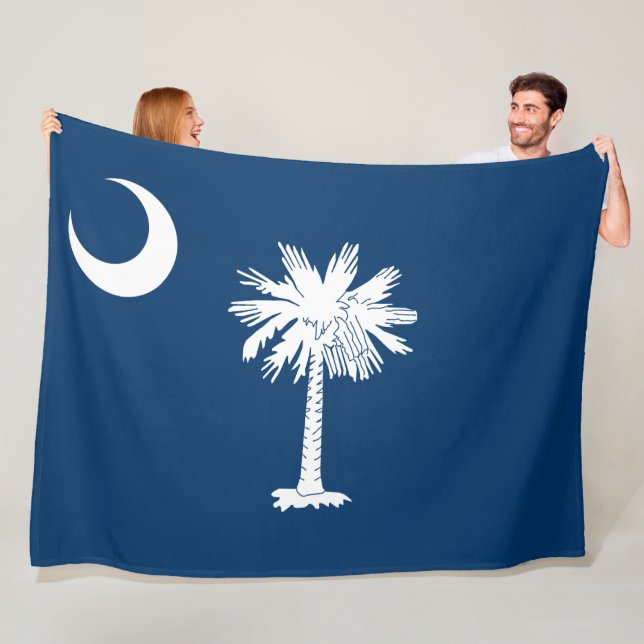 Statlig flagga i South Carolina Fleecefilt (På plats)