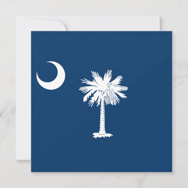 Statlig flagga i South Carolina Kort (Framsida)