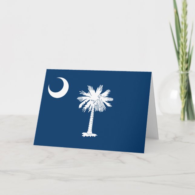 Statlig flagga i South Carolina Kort (Framsida)