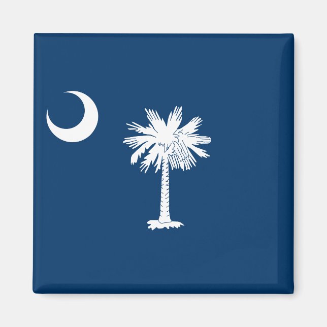 Statlig flagga i South Carolina Magnet (Framsidan)