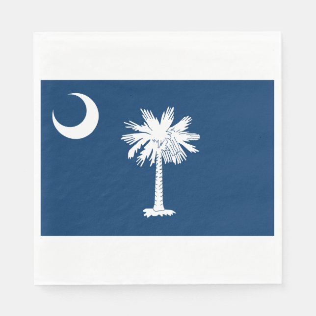 Statlig flagga i South Carolina Pappersservett (Framsidan)