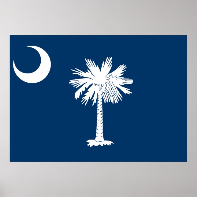 Statlig flagga i South Carolina Poster (Framsidan)