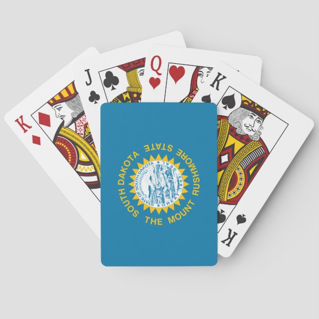 Statlig flagga i South Dakota Casinokort (Baksidan)