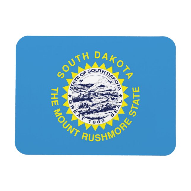 Statlig flagga i South Dakota, Förenta staterna Magnet (Horisontell)
