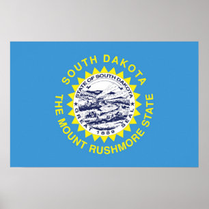 Statlig flagga i South Dakota, Förenta staterna Poster
