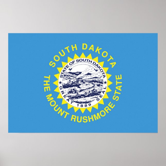 Statlig flagga i South Dakota, Förenta staterna Poster (Framsidan)