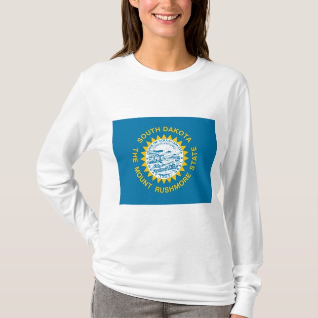 Statlig flagga i South Dakota T Shirt (Framsida)