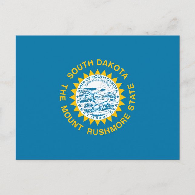 Statlig flagga i South Dakota Vykort (Framsida)