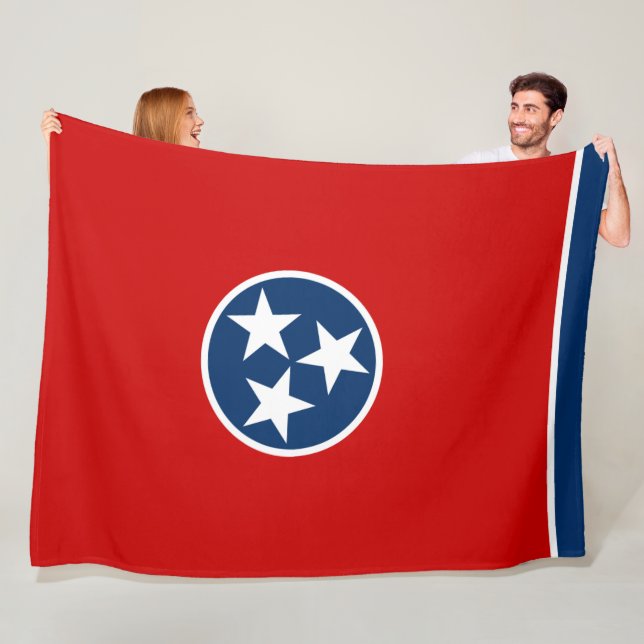 Statlig flagga i Tennessee Fleecefilt (På plats)