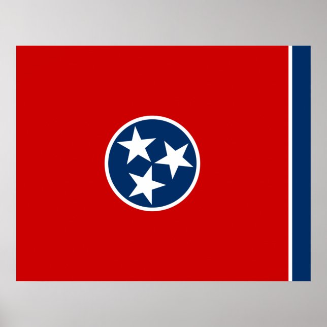 Statlig flagga i Tennessee Poster (Framsidan)