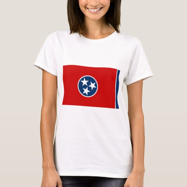 Statlig flagga i Tennessee T Shirt (Framsida)