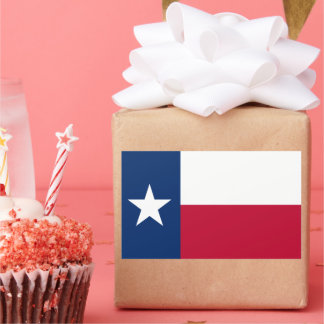 Statlig flagga i Texas Rektangulärt Klistermärke