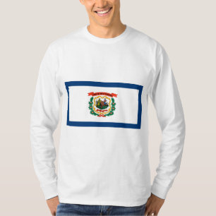Statlig flagga i Väster Virginia T Shirt