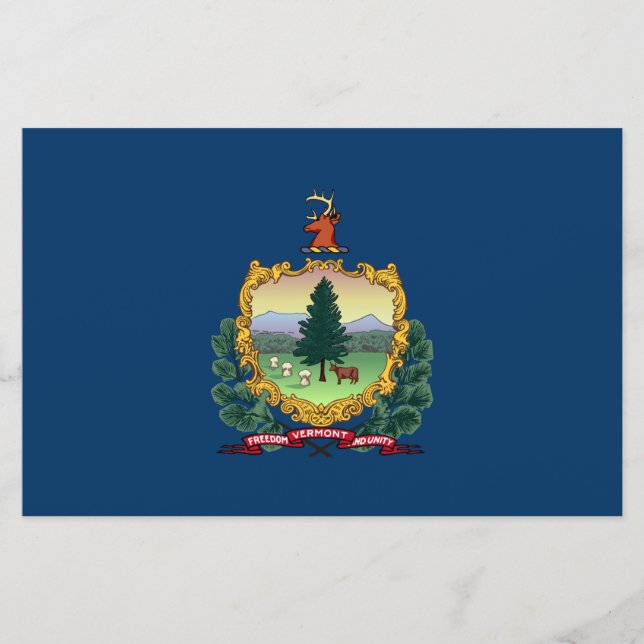 Statlig flagga i Vermont Brevpapper (Framsida)