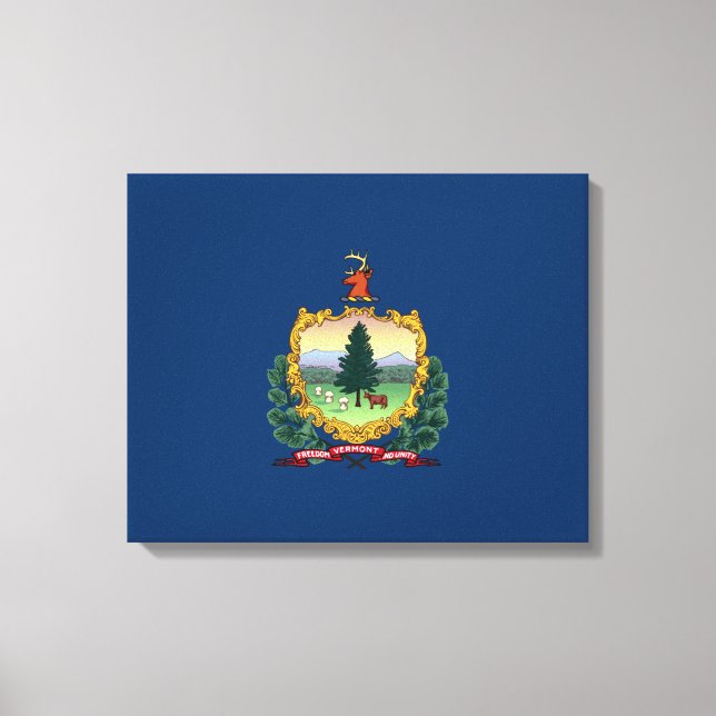Statlig flagga i Vermont Canvastryck (Framsida)
