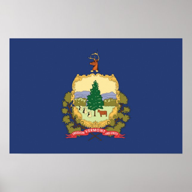 Statlig flagga i Vermont, Förenta staterna Poster (Framsidan)