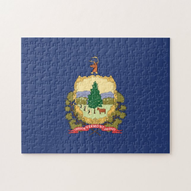 Statlig flagga i Vermont, Förenta staterna Pussel (Horisontell)