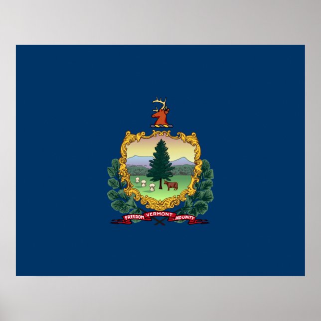 Statlig flagga i Vermont Poster (Framsidan)