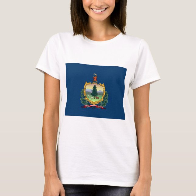 Statlig flagga i Vermont T Shirt (Framsida)