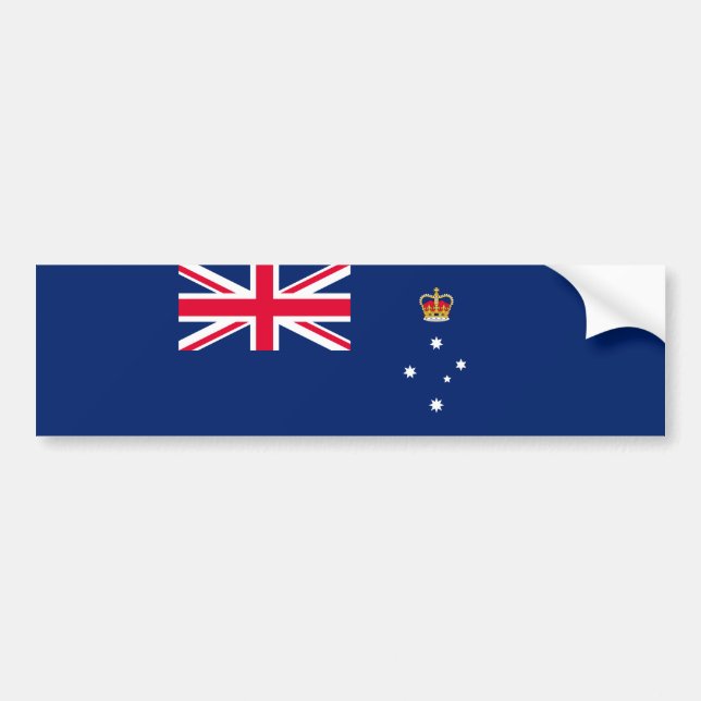Statlig flagga i Victoria (Australien) Bildekal (Framsidan)