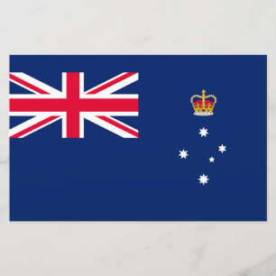 Statlig flagga i Victoria (Australien) Brevpapper
