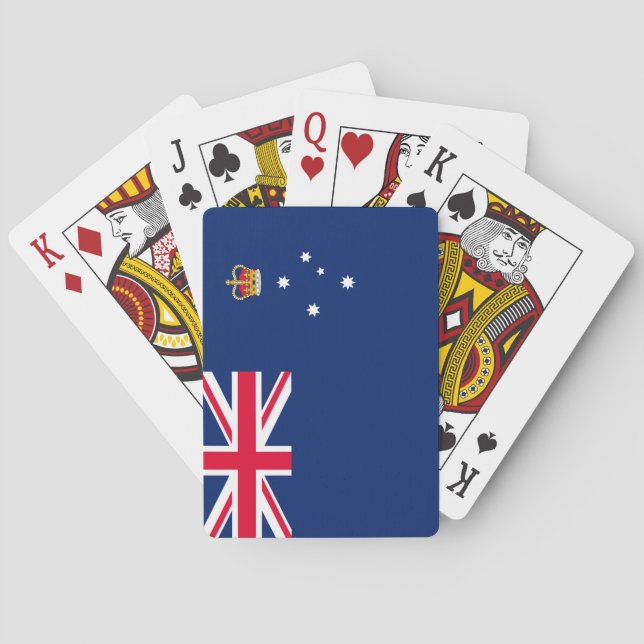 Statlig flagga i Victoria (Australien) Casinokort (Baksidan)