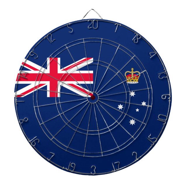 Statlig flagga i Victoria (Australien) Darttavla (Framsidan)