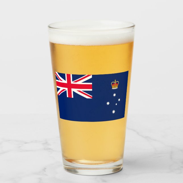 Statlig flagga i Victoria (Australien) Glaskopp (Framsida fylld)