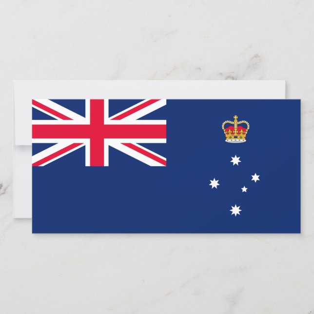 Statlig flagga i Victoria (Australien) Kort (Framsida)