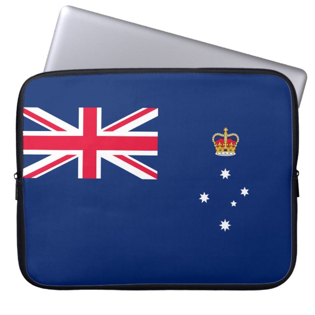 Statlig flagga i Victoria (Australien) Laptop Fodral (Framsidan)