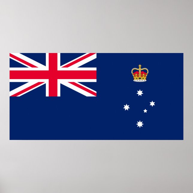 Statlig flagga i Victoria (Australien) Poster (Framsidan)