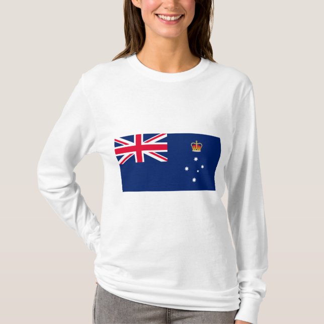 Statlig flagga i Victoria (Australien) T Shirt (Framsida)