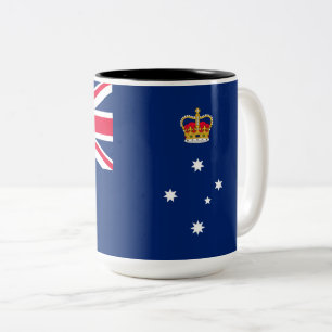 Statlig flagga i Victoria (Australien) Två-Tonad Mugg