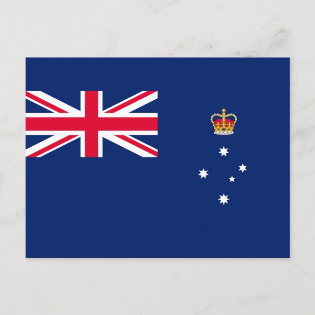 Statlig flagga i Victoria (Australien) Vykort (Framsida)